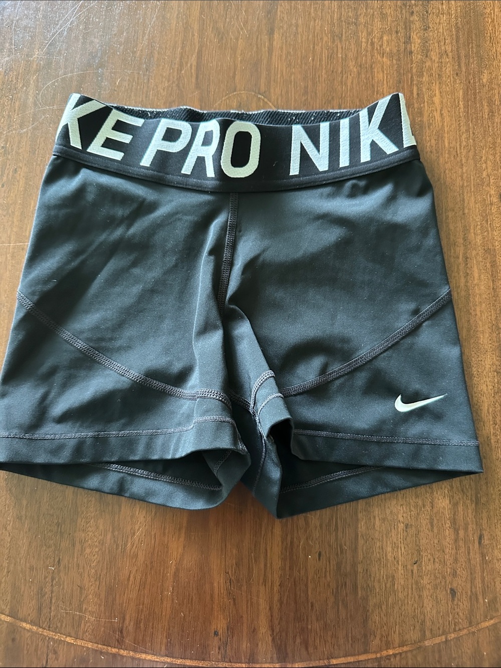 Nike Black Pro Logo Waist Bike Shorts Size XS